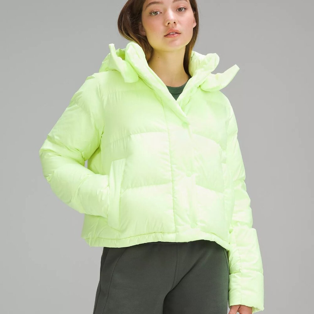 Lululemon Women's Neon Wunder Puff Long Sleeve Padded Puffer Jacket Size 6